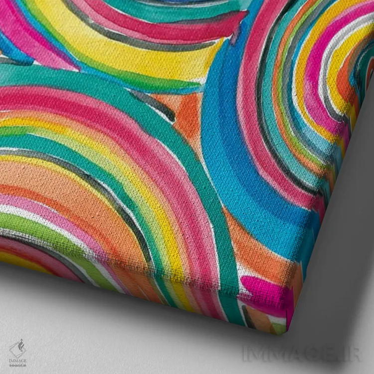 تابلو شاد باشکوه دو اثر آماندا مکگی - نمای نزدیک بافت بوم