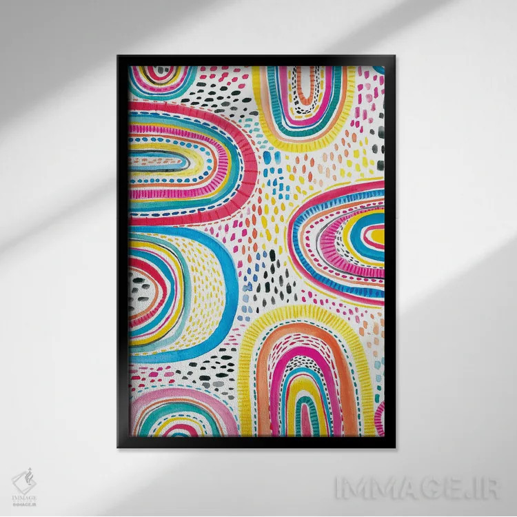 تابلو شاد باشکوه یک اثر آماندا مکگی - نمای قابدار مشکی