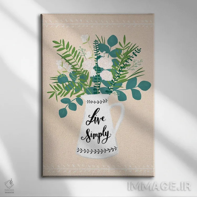 تابلو گلهای خانه روستایی یک اثر آماندا مکگی - نمای روبهرو روی دیوار