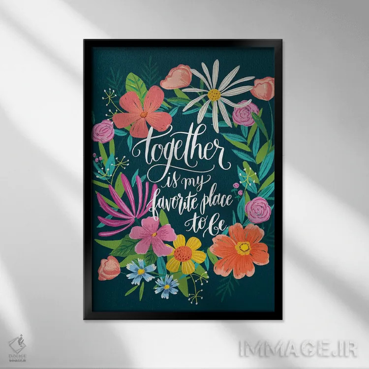 تابلو درخشش گلها یک اثر آماندا مکگی - نمای قابدار مشکی