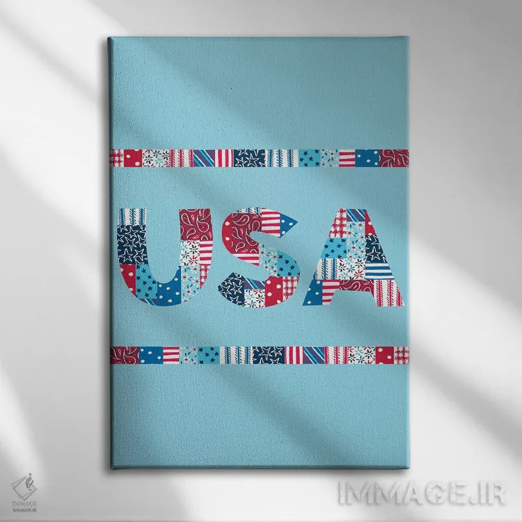 تابلو پای آمریکایی دو اثر آماندا مکگی - نمای روبهرو روی دیوار