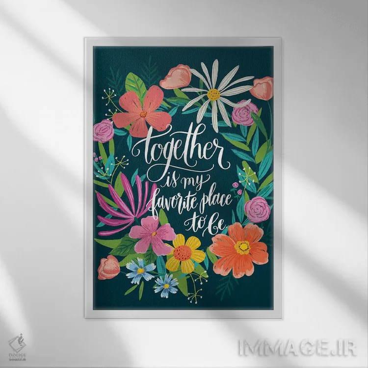 تابلو درخشش گلها یک اثر آماندا مکگی - نمای قابدار سفید