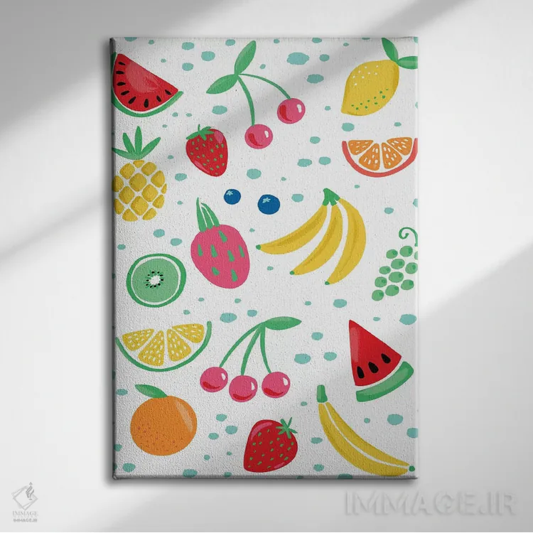 تابلو میوههای تابستانی سه اثر آماندا مکگی - نمای روبهرو روی دیوار