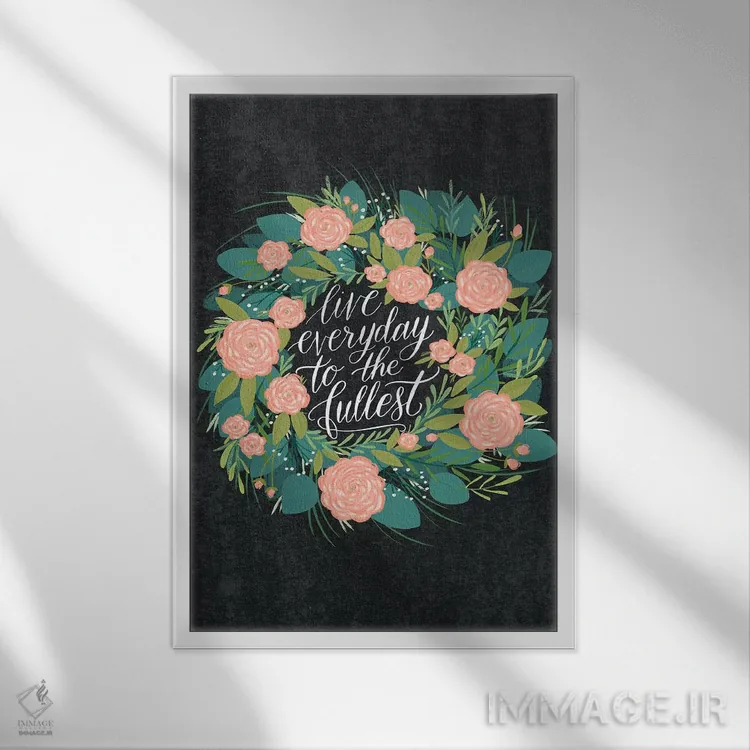 تابلو گلهای خانه روستایی پنج اثر آماندا مکگی - نمای قابدار سفید