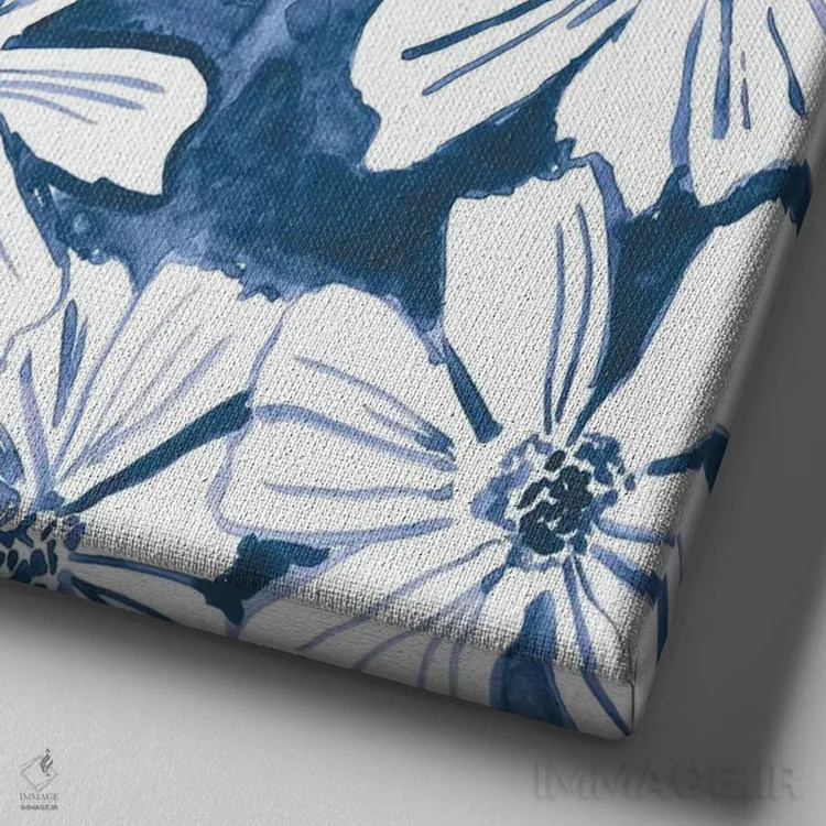 تابلو حالوهوای نیلی سه اثر آماندا مکگی - نمای نزدیک بافت بوم