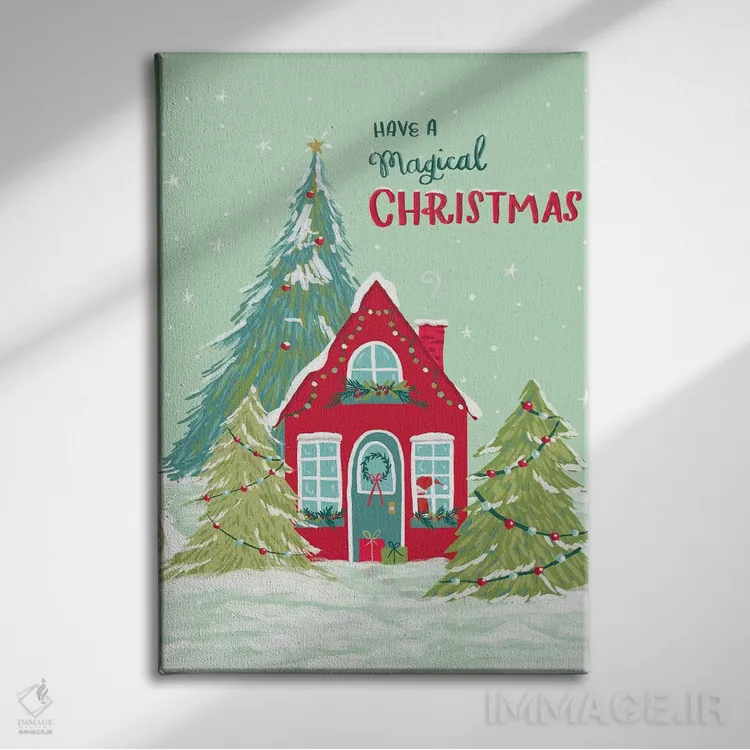 تابلو کریسمس جادویی شش اثر آماندا مکگی - نمای روبهرو روی دیوار