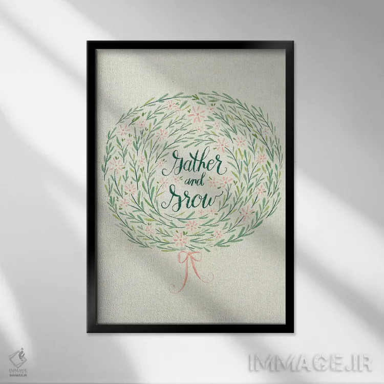 تابلو گلهای خانه روستایی شش اثر آماندا مکگی - نمای قابدار مشکی