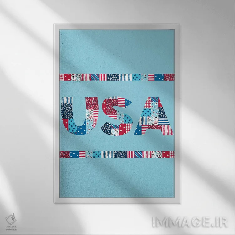 تابلو پای آمریکایی دو اثر آماندا مکگی - نمای قابدار سفید