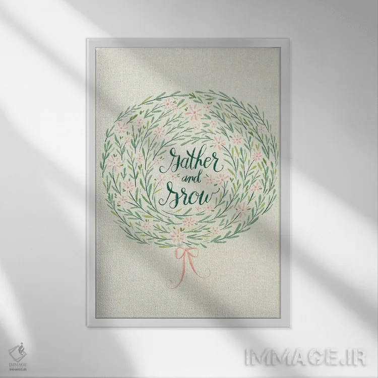 تابلو گلهای خانه روستایی شش اثر آماندا مکگی - نمای قابدار سفید