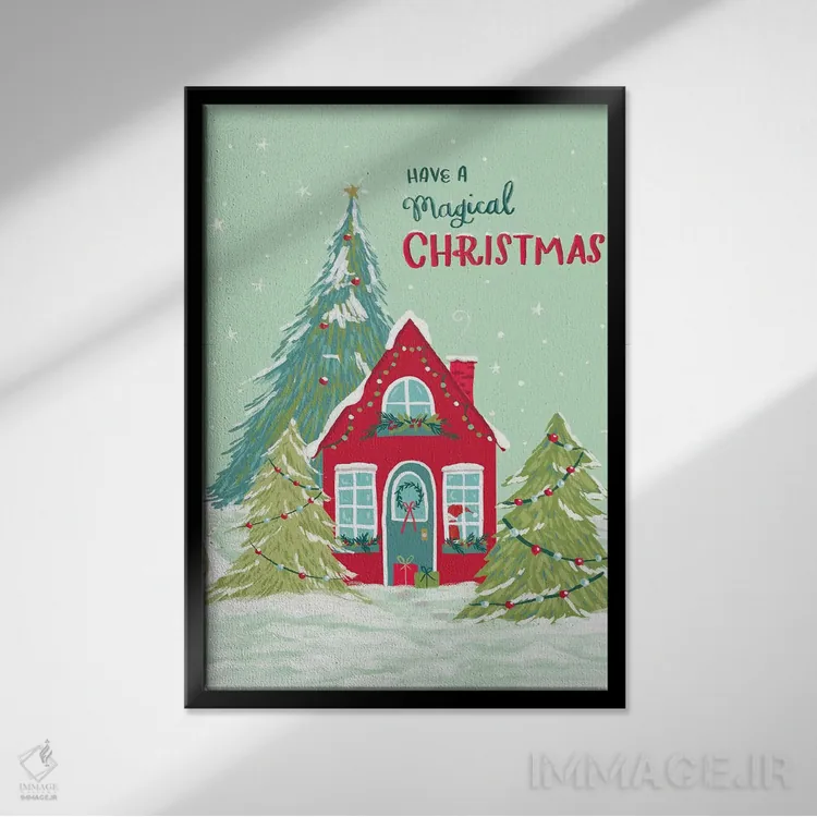 تابلو کریسمس جادویی شش اثر آماندا مکگی - نمای قابدار مشکی