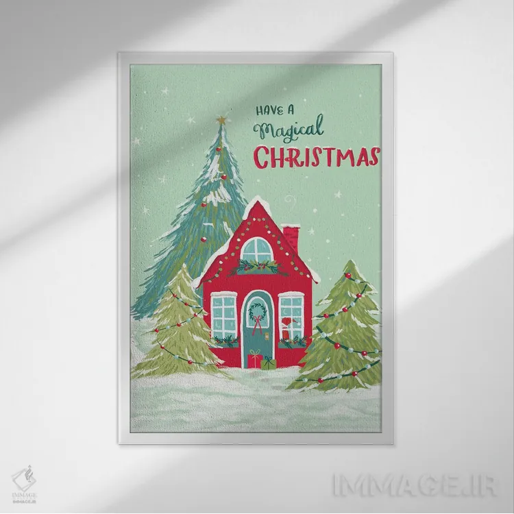 تابلو کریسمس جادویی شش اثر آماندا مکگی - نمای قابدار سفید