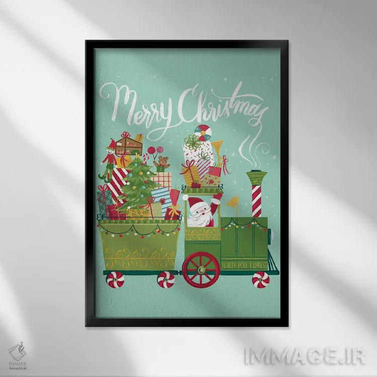 تابلو کریسمس مبارک اثر آماندا مکگی - نمای قابدار مشکی