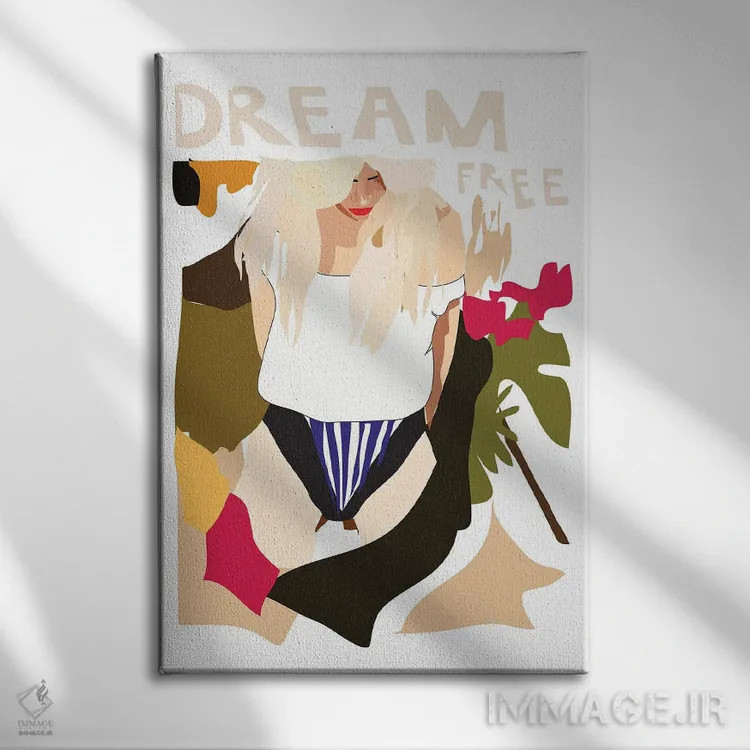 تابلو رویای آزاد اثر آنا مککی - نمای روبهرو روی دیوار