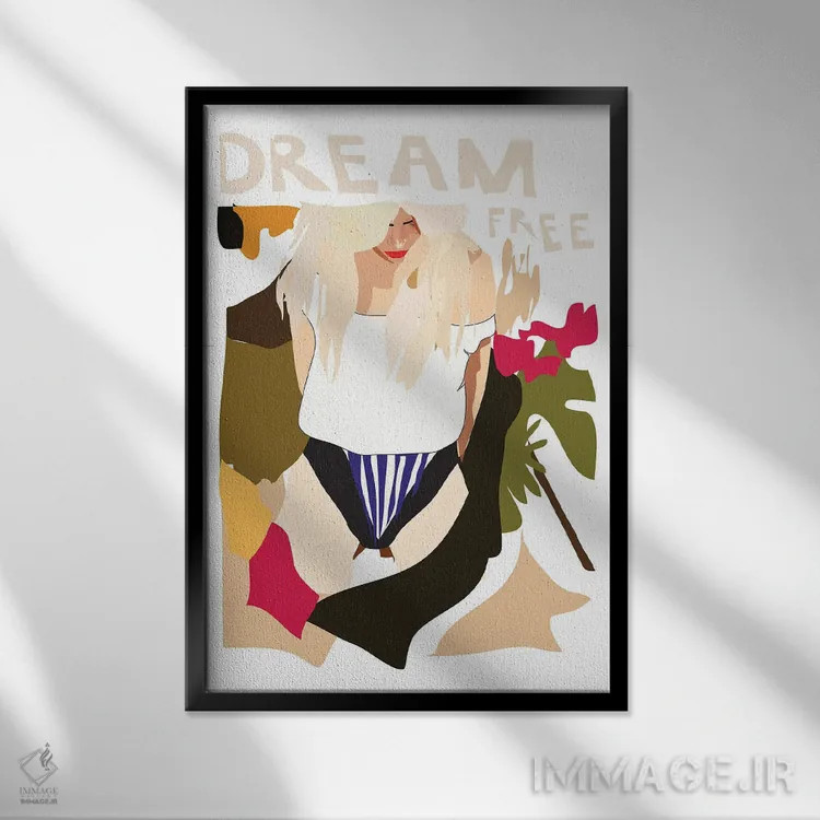 تابلو رویای آزاد اثر آنا مککی - نمای قابدار مشکی