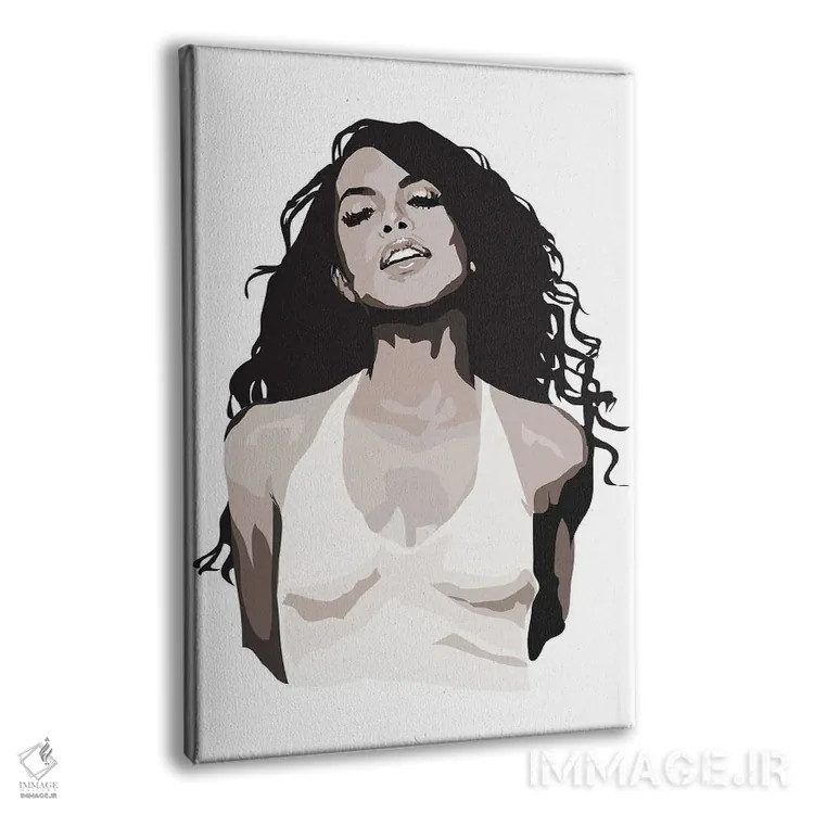 تابلو آلیا سیاه و سفید اثر آنا مککی - نمای پرسپکتیو محصول