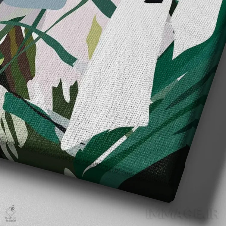 تابلو بانوی آبی اثر آنا مککی - نمای نزدیک بافت بوم