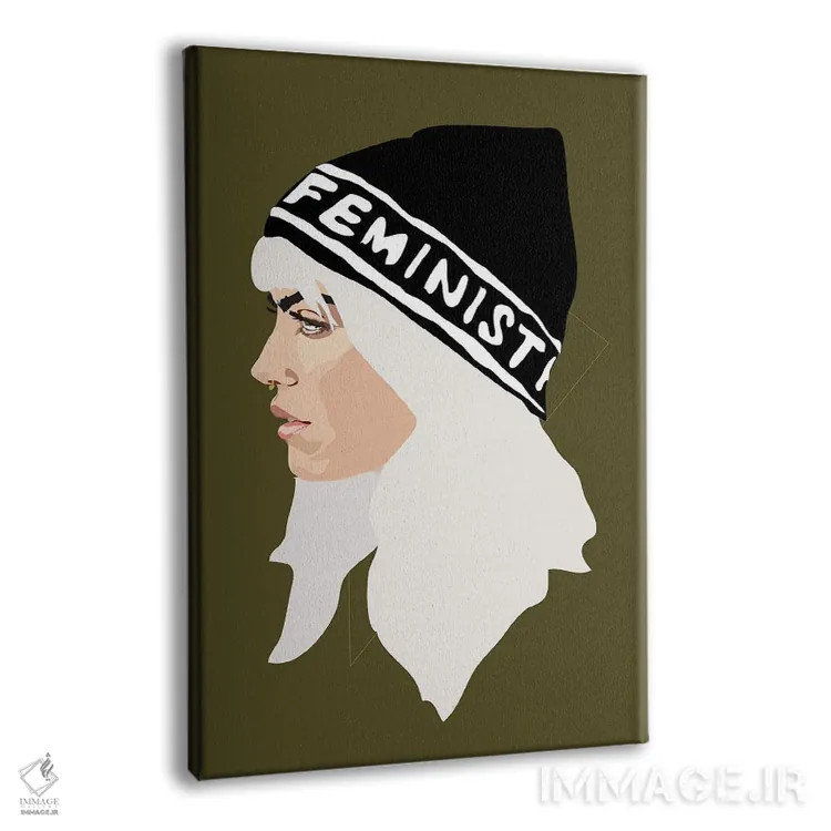تابلو طلای فمنیستی اثر آنا مککی - نمای پرسپکتیو محصول