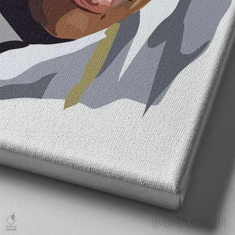 تابلو دکتر دره (رپر آمریکایی) اثر آنا مککی - نمای نزدیک بافت بوم