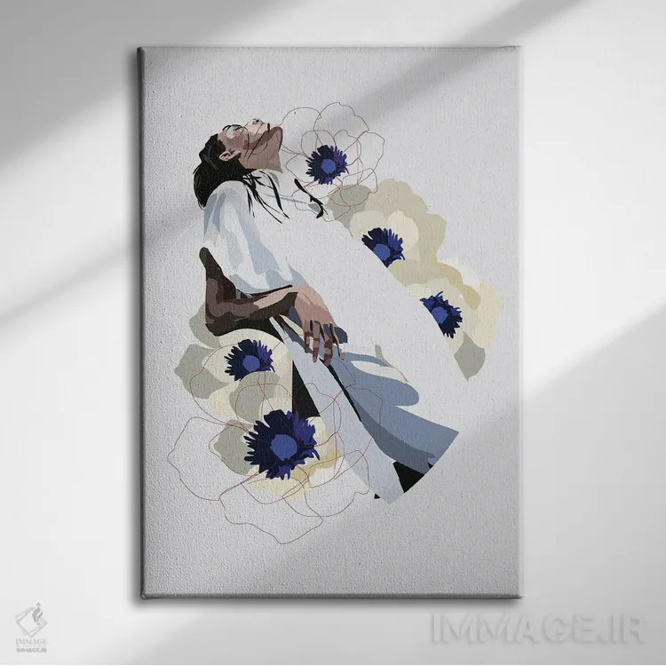 تابلو در حال شکوفه اثر آنا مککی - نمای روبهرو روی دیوار