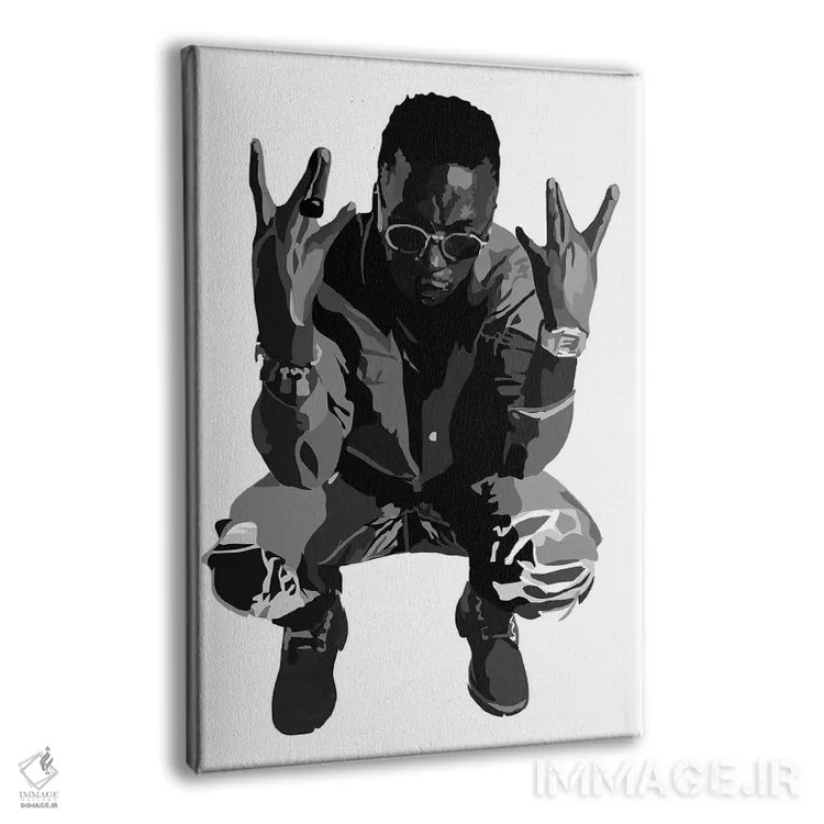 تابلو لوپه فیاسکو (رپر آمریکایی) اثر آنا مککی - نمای پرسپکتیو محصول