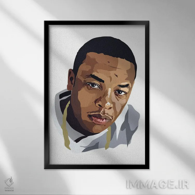 تابلو دکتر دره (رپر آمریکایی) اثر آنا مککی - نمای قابدار مشکی