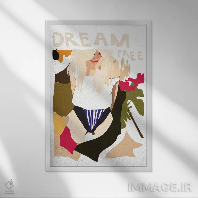 تابلو رویای آزاد اثر آنا مککی - نمای قابدار سفید