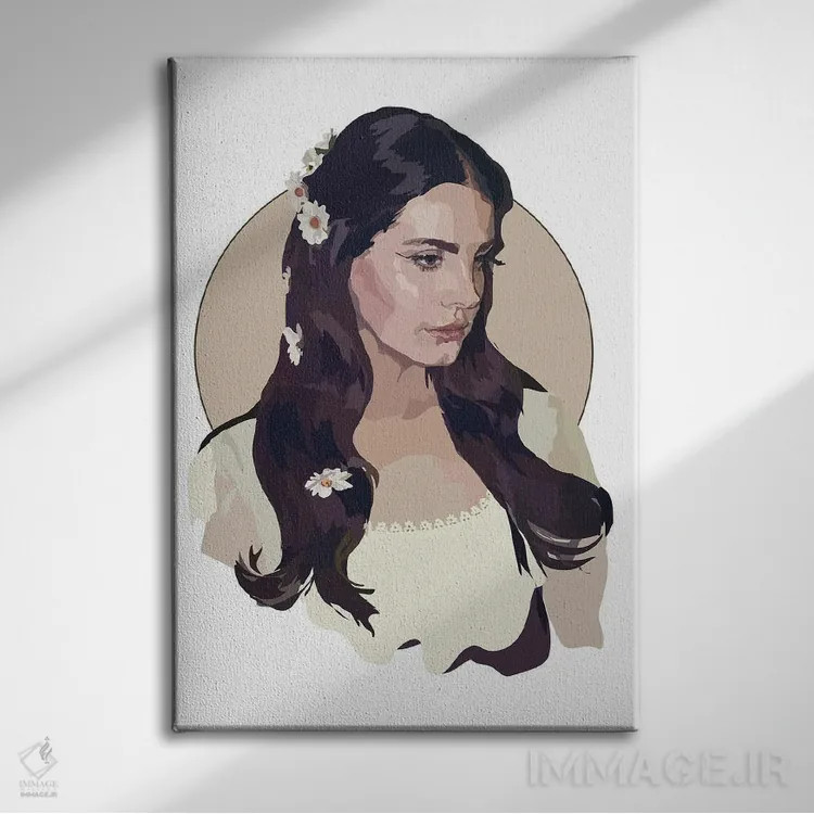 تابلو لانا دل ری اشتیاق به زندگی اثر آنا مککی - نمای روبهرو روی دیوار