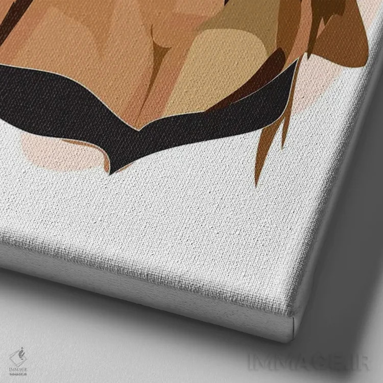 تابلو ماریا کری (خواننده آمریکایی) اثر آنا مککی - نمای نزدیک بافت بوم