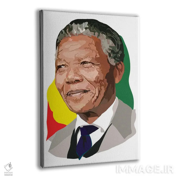 تابلو نلسون ماندلا (رهبر آفریقای جنوبی) اثر آنا مککی - نمای پرسپکتیو محصول