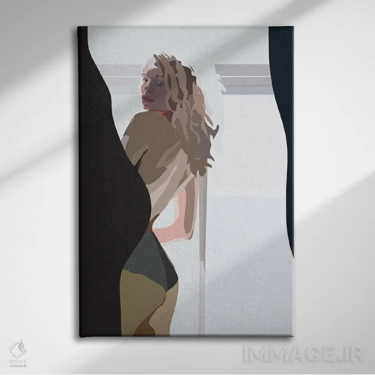 تابلو نور بنفش اثر آنا مککی - نمای روبهرو روی دیوار