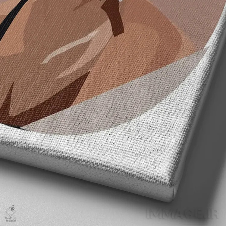 تابلو آلیشیا کیز (خواننده آمریکایی) اثر آنا مککی - نمای نزدیک بافت بوم