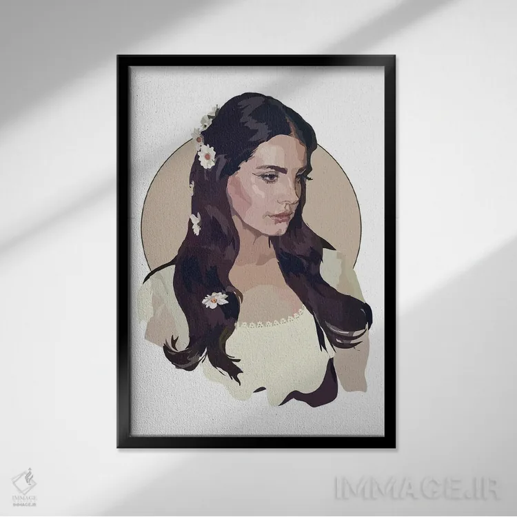 تابلو لانا دل ری اشتیاق به زندگی اثر آنا مککی - نمای قابدار مشکی