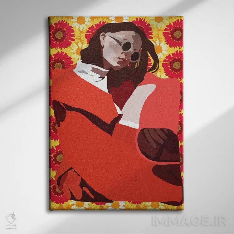 تابلو تابستان قرمز اثر آنا مککی - نمای روبهرو روی دیوار