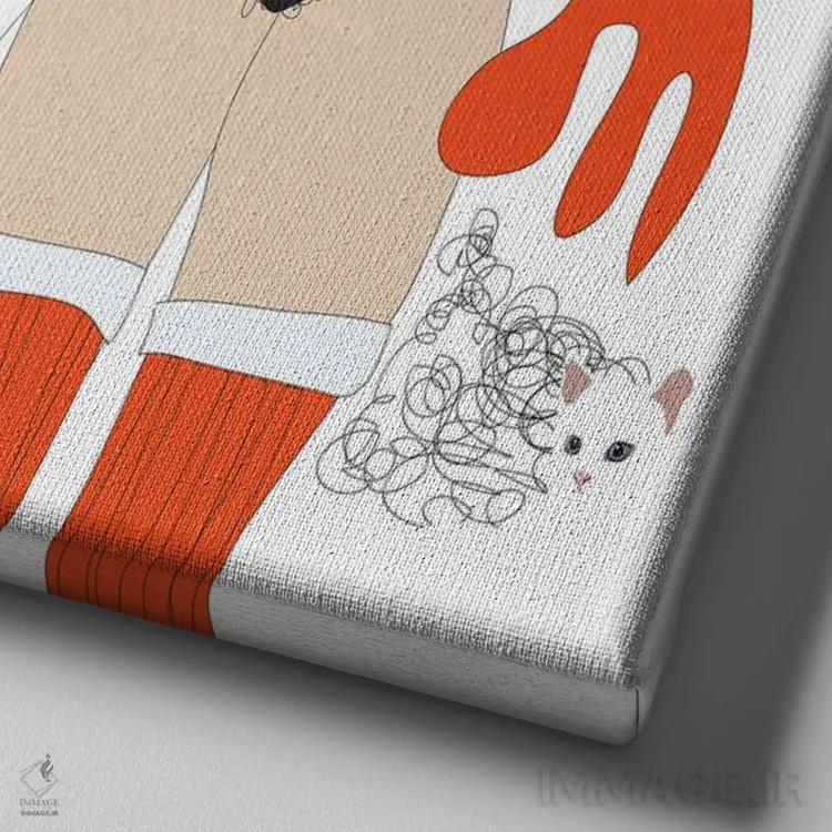 تابلو دختر تو نیستم (جنس مونث) اثر آنا مککی - نمای نزدیک بافت بوم