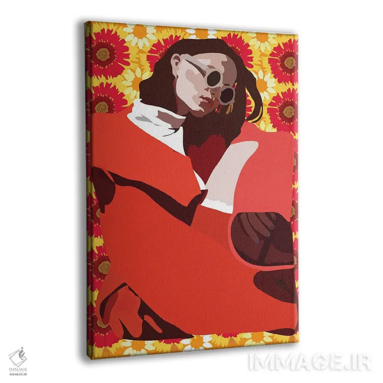 تابلو تابستان قرمز اثر آنا مککی - نمای پرسپکتیو محصول