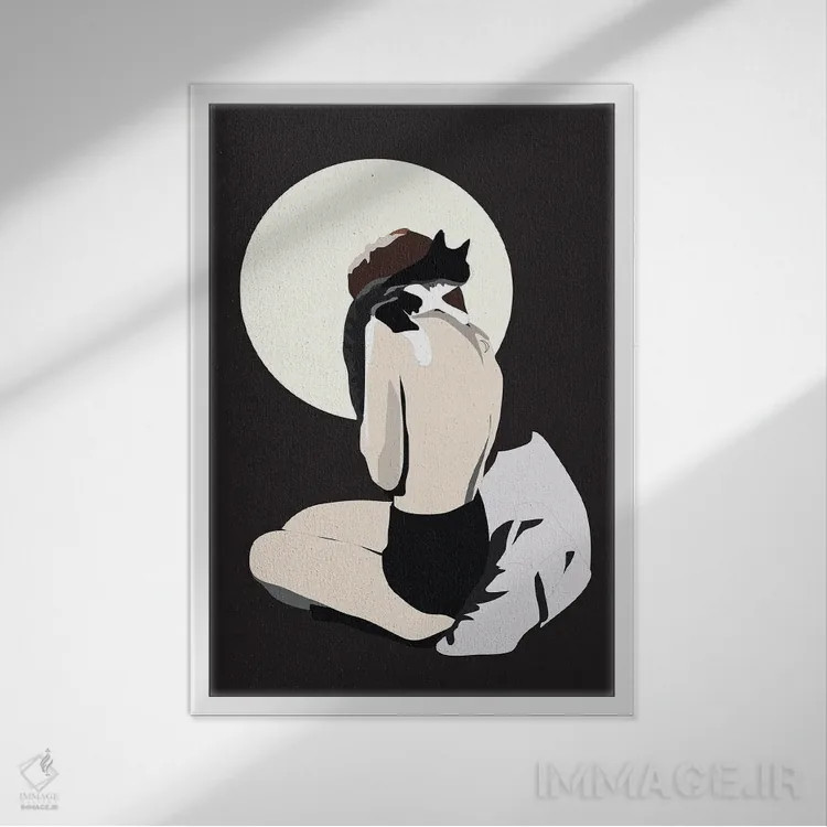 تابلو نور ماه اثر آنا مککی - نمای قابدار سفید