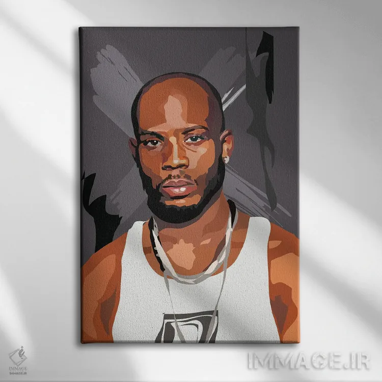 تابلو دیامایکس (رپر آمریکایی) اثر آنا مککی - نمای روبهرو روی دیوار