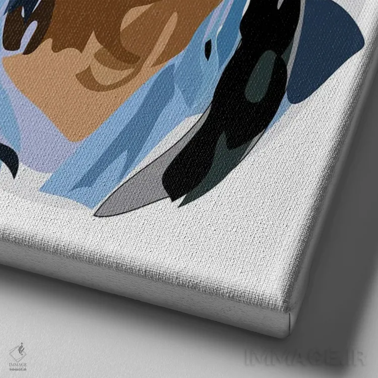 تابلو شاده (خواننده بریتانیایی-نیجریهای) اثر آنا مککی - نمای نزدیک بافت بوم