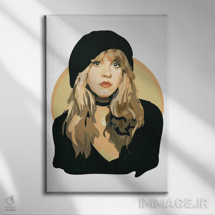 تابلو استیوی نیکس (خواننده آمریکایی) اثر آنا مککی - نمای روبهرو روی دیوار