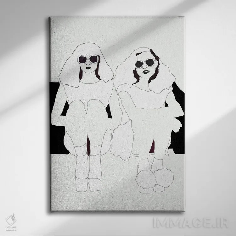 تابلو نشستن دور هم اثر آنا مککی - نمای روبهرو روی دیوار