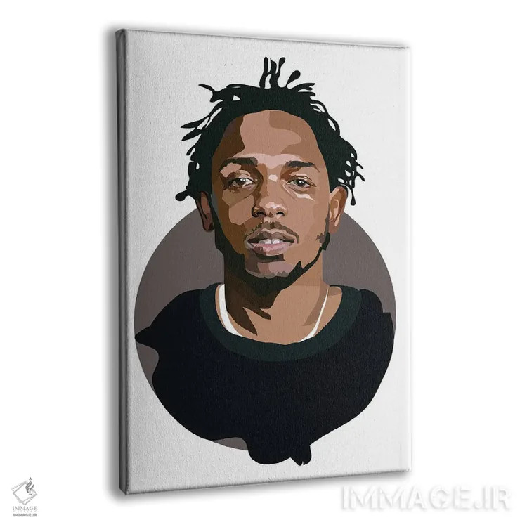 تابلو کندریک لامار (رپر آمریکایی) اثر آنا مککی - نمای پرسپکتیو محصول
