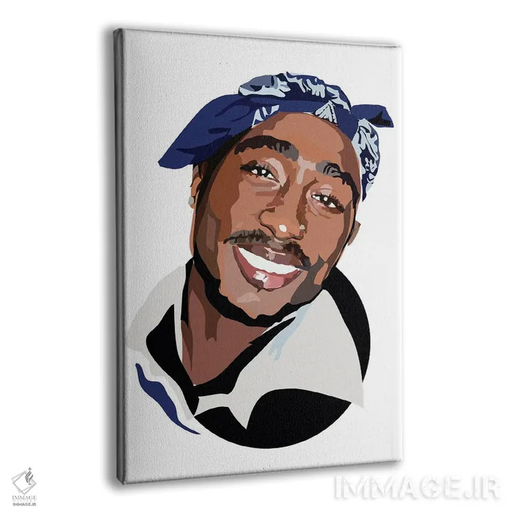 تابلو توپاک (رپر آمریکایی) اثر آنا مککی - نمای پرسپکتیو محصول