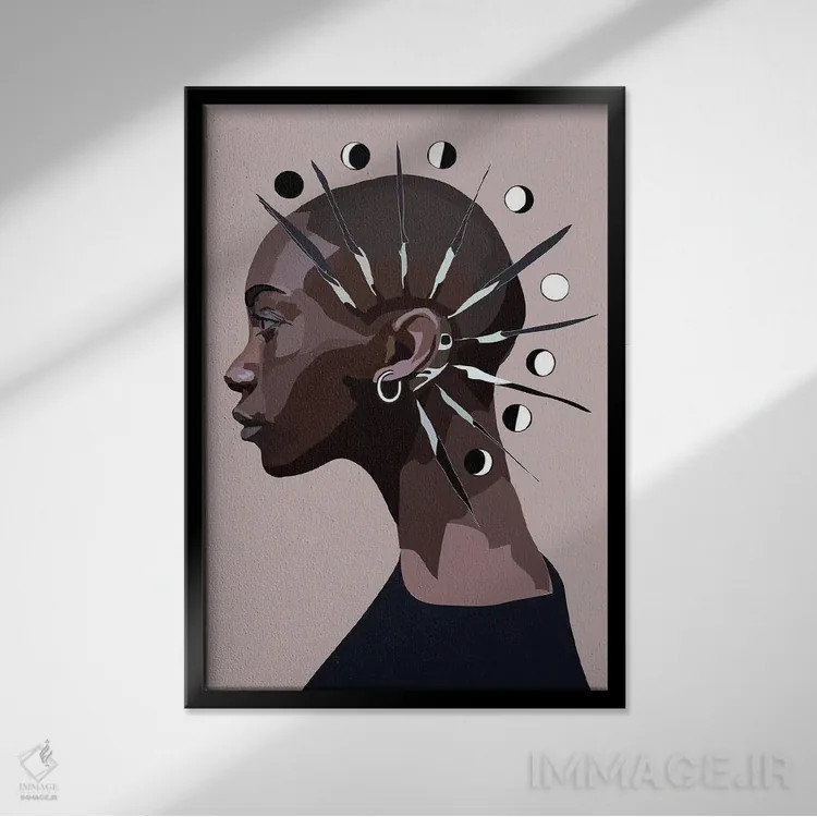 تابلو او با چرخهها زندگی میکند اثر آنا مککی - نمای قابدار مشکی