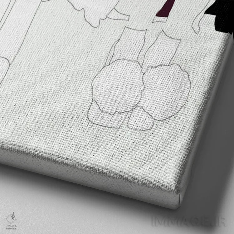 تابلو نشستن دور هم اثر آنا مککی - نمای نزدیک بافت بوم