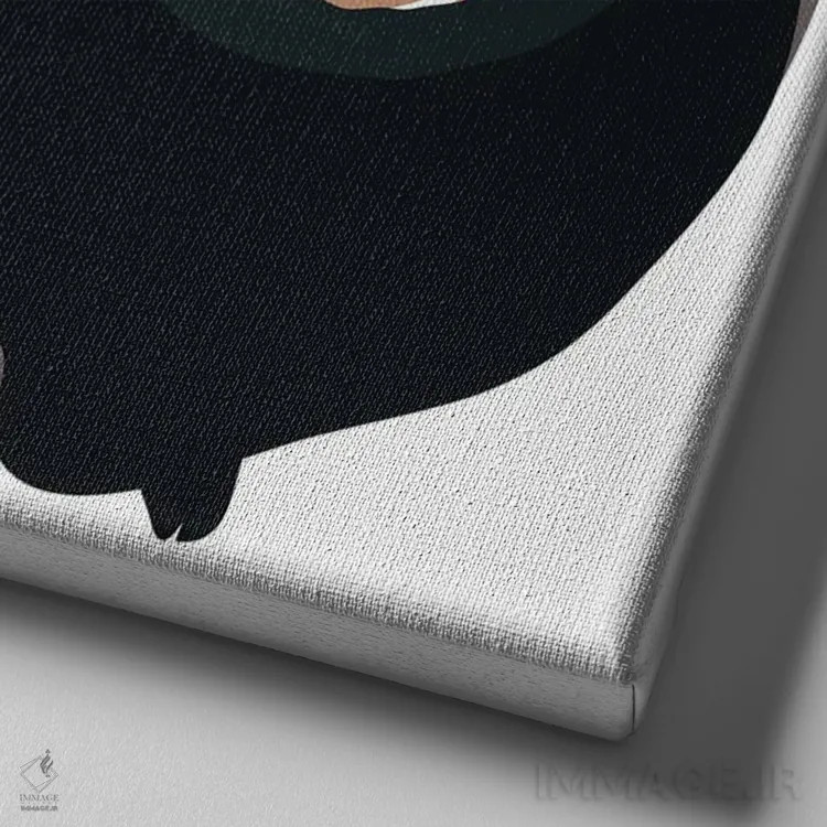 تابلو کندریک لامار (رپر آمریکایی) اثر آنا مککی - نمای نزدیک بافت بوم