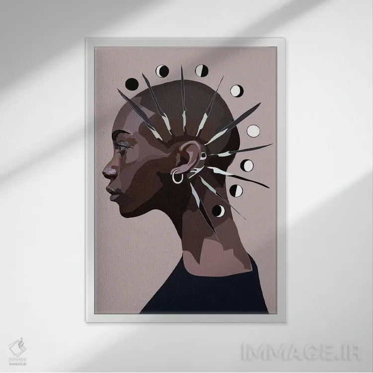 تابلو او با چرخهها زندگی میکند اثر آنا مککی - نمای قابدار سفید