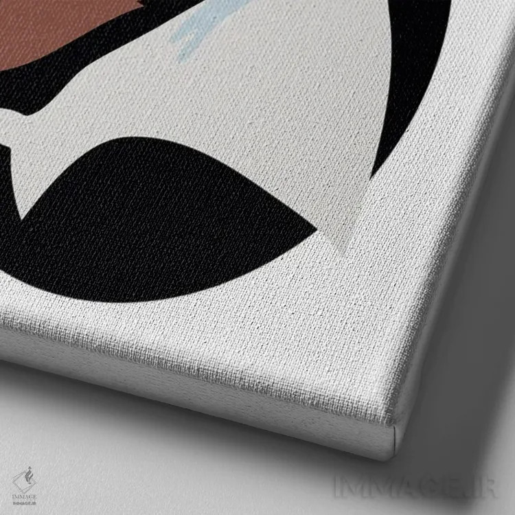 تابلو توپاک (رپر آمریکایی) اثر آنا مککی - نمای نزدیک بافت بوم