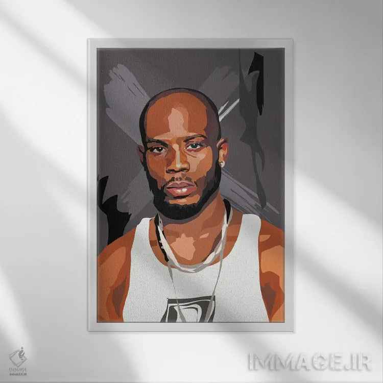 تابلو دیامایکس (رپر آمریکایی) اثر آنا مککی - نمای قابدار سفید