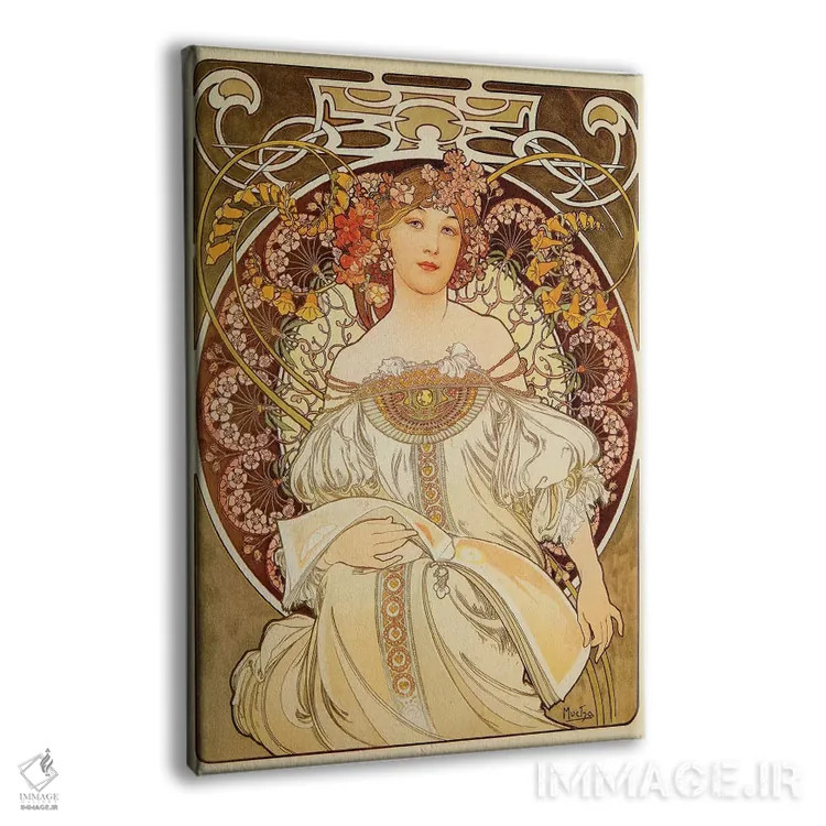 تابلو خیالپردازی، ۱۸۹۸ اثر آلفونس موخا (هنرمند آرت نووی چک) - نمای پرسپکتیو محصول