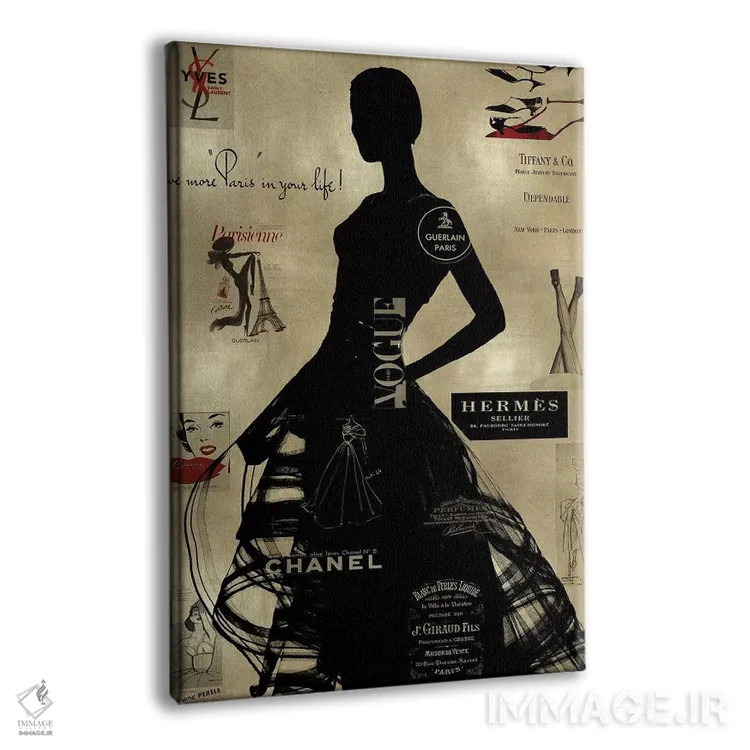 تابلو مد سطح بالا روی طلا III اثر آماندا پیرسون - نمای پرسپکتیو محصول